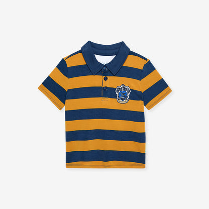 Ravenclaw House Stripe French Terry Polo Shirt