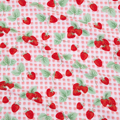 Sweet Strawberries Women's Luxe Pajama Short Set