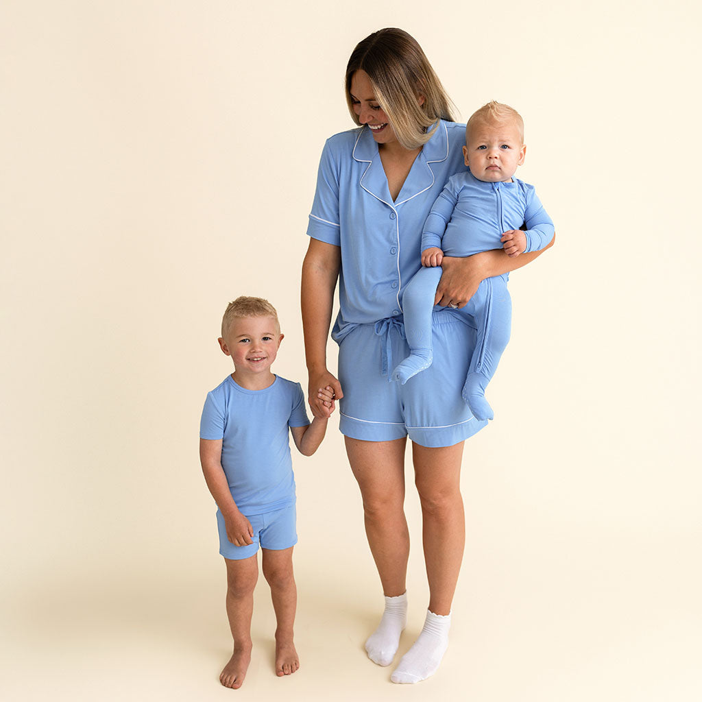 Chatham Blue Women's Luxe Pajama Short Set