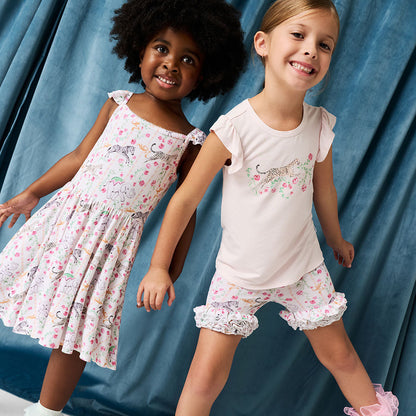 Lyra Jumping Ruffled Graphic Tee