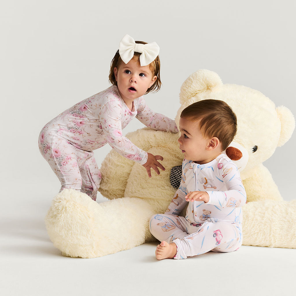 Oxford Footie Zippered One Piece