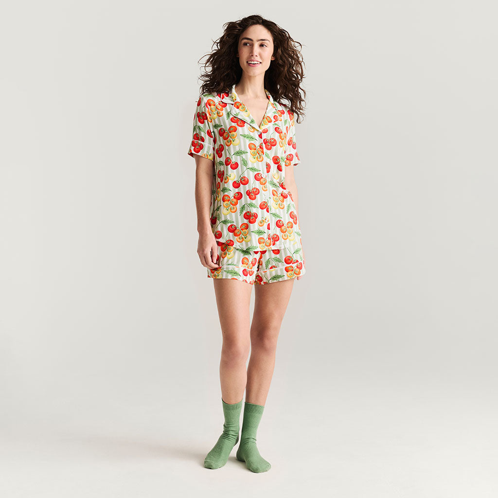 Cherry Tomatoes Women's Luxe Pajama Short Set