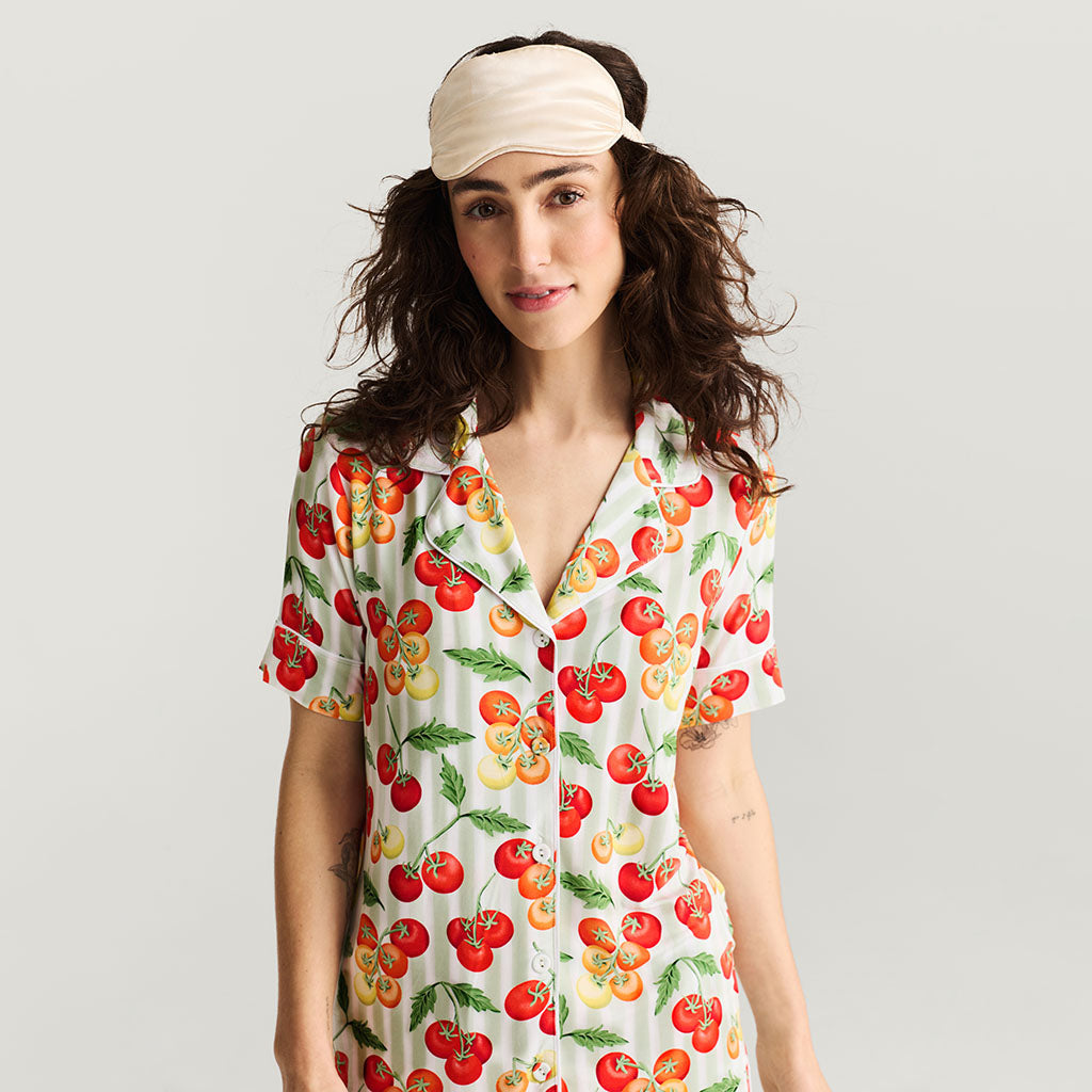 Cherry Tomatoes Women's Luxe Pajama Short Set