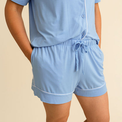 Chatham Blue Women's Luxe Pajama Short Set