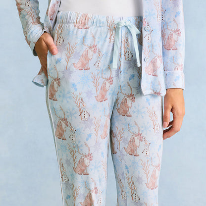 Disney Olaf & Sven Women's Luxe Pajama Pant Set
