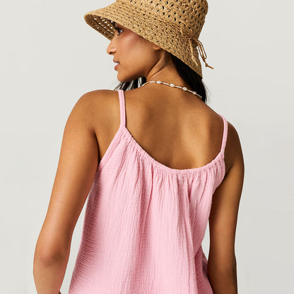 Happy Pink Women's Cotton Crinkle Cami