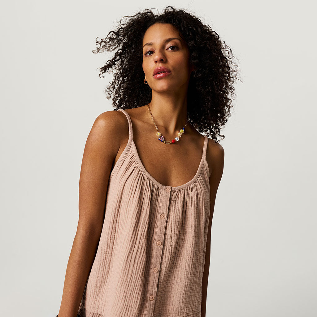 Macchiato Women's Cotton Crinkle Cami