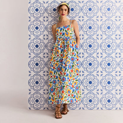 Fiore Italiani Women's Bamboo Challis Maxi Dress