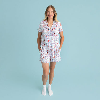 Disney Posh Moana Women's Ruffled Pajama Short Set