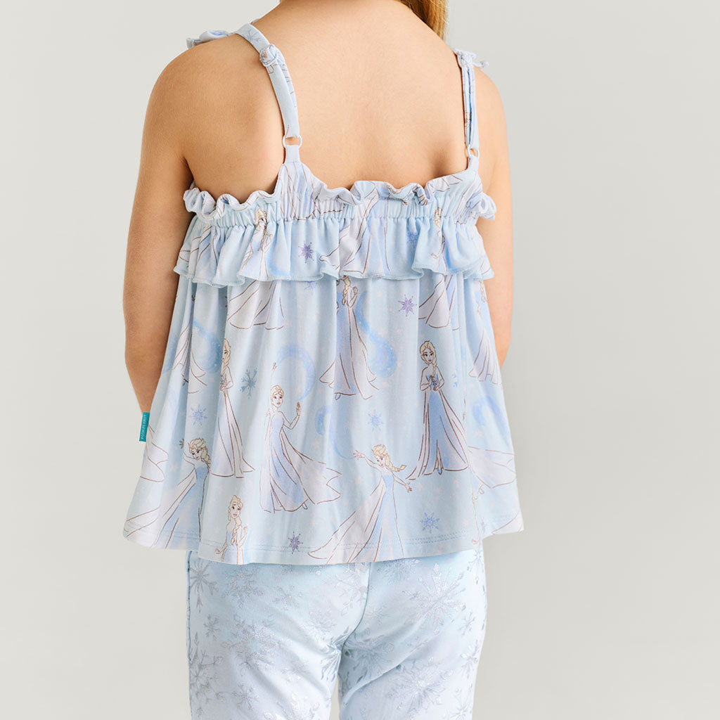 Disney Let It Go Bow Strap Top Ruffled Short Set