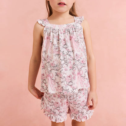Irene Ruffled Tank Short Set