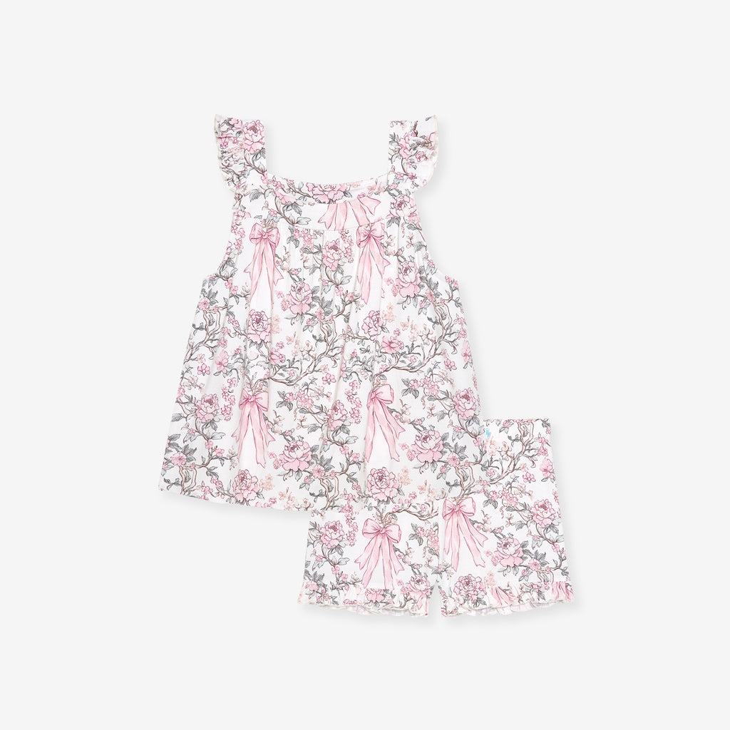 Irene Ruffled Tank Short Set