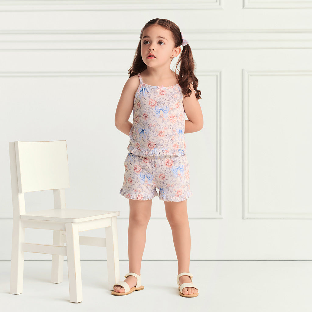 Agatha Ruffled Hem Cami Short Set
