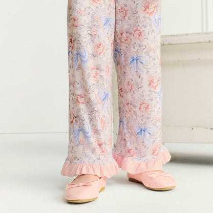 Agatha Ruffled Bow Back Tank Pant Set