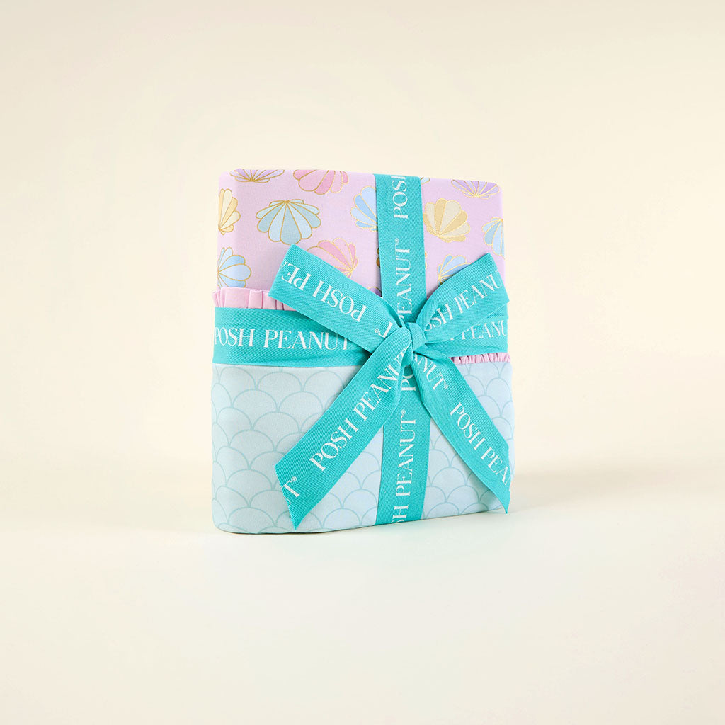 Shelly Pink & Posh Scales Ruffled Luxe Patoo® Blanket