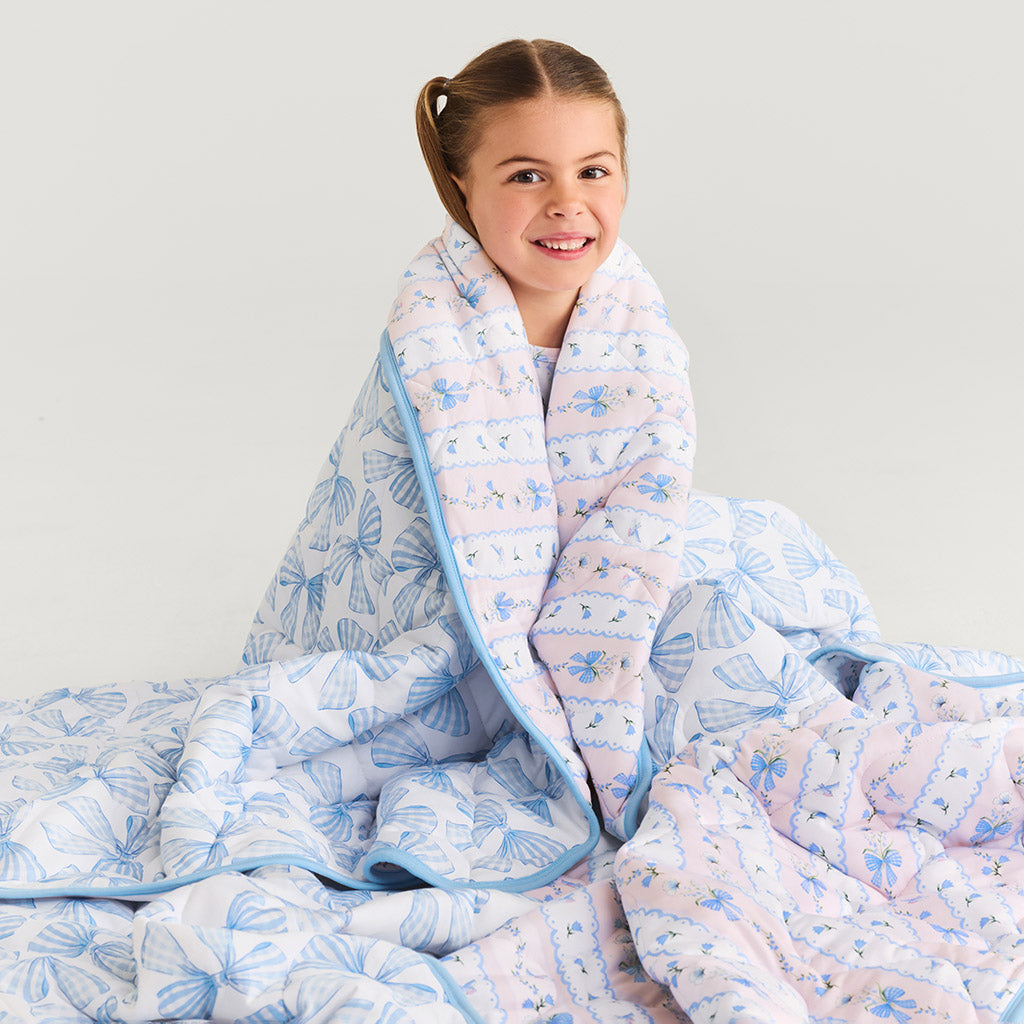 Blythe & Edda Reversible Quilted Patoo® Blanket
