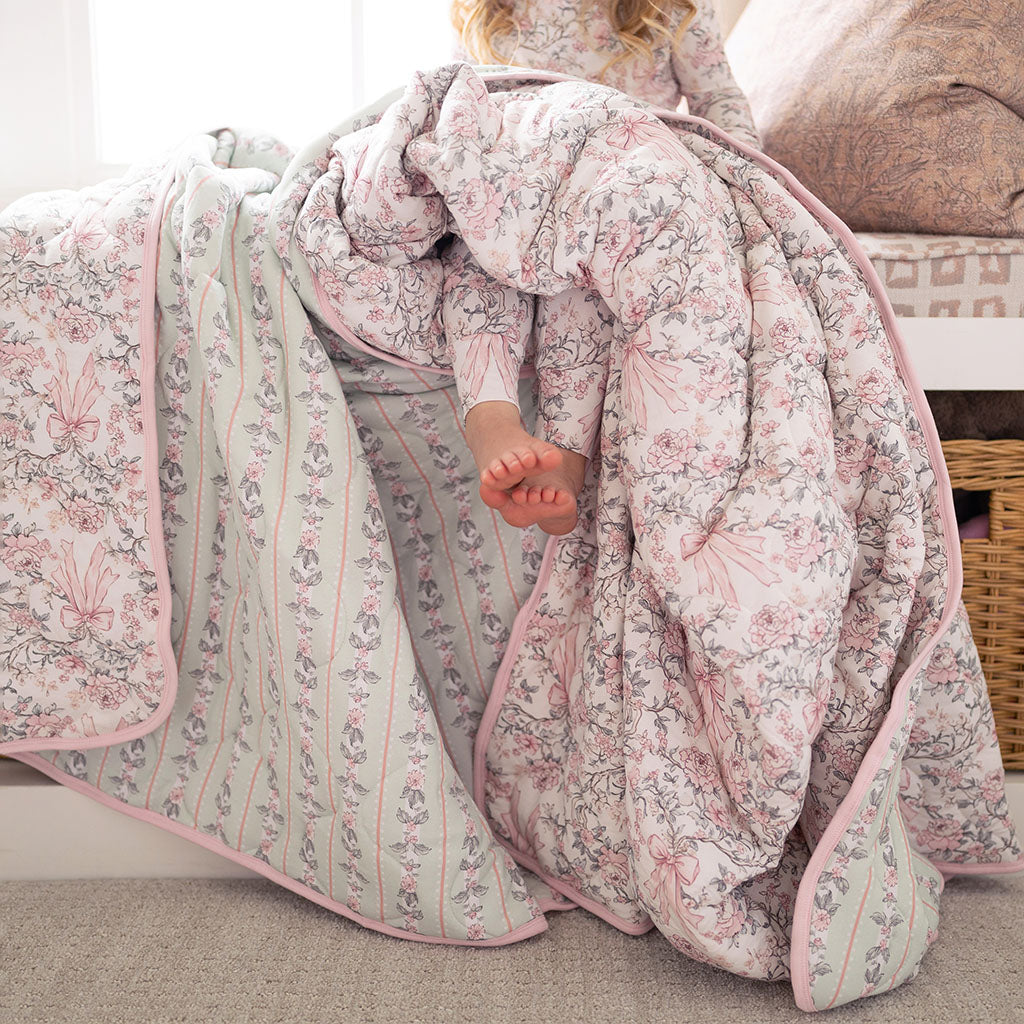 Irene & Susan Reversible Quilted Patoo® Blanket