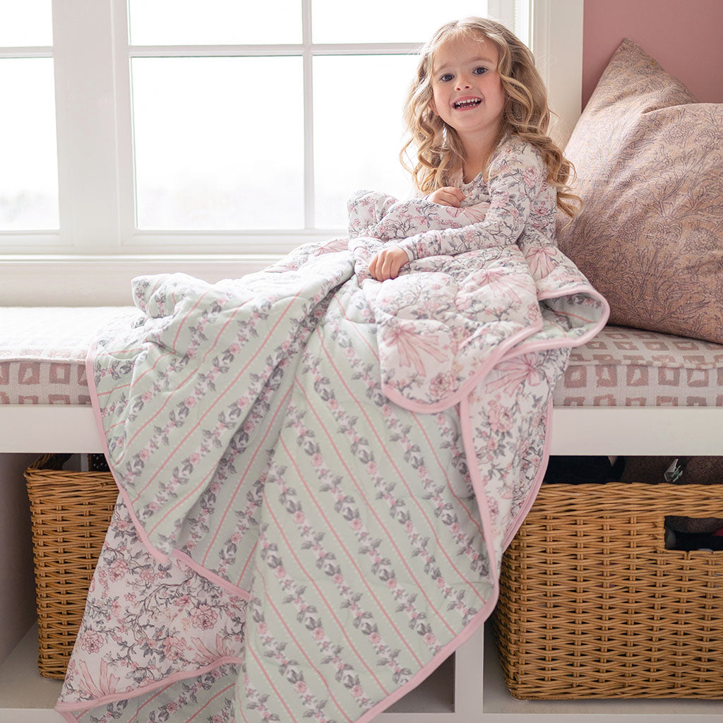 Irene & Susan Reversible Quilted Patoo® Blanket