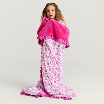 Amarena Ruffled Luxe Plush Patoo® Blanket