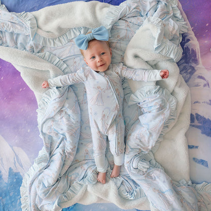 Disney Let It Go Ruffled Luxe Plush Patoo® Blanket