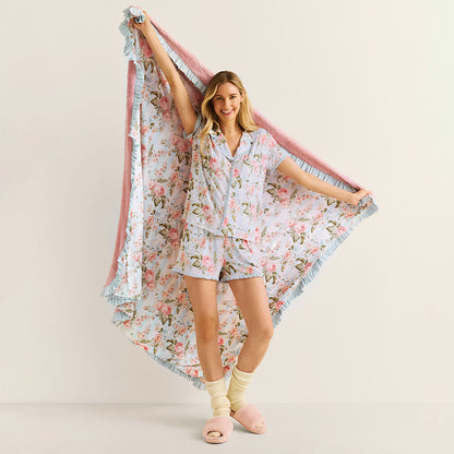Leigh Ruffled Luxe Plush Patoo® Blanket