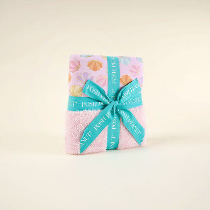 Shelly Pink Ruffled Luxette Plush Patoo® Blanket