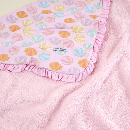 Shelly Pink Ruffled Luxette Plush Patoo® Blanket