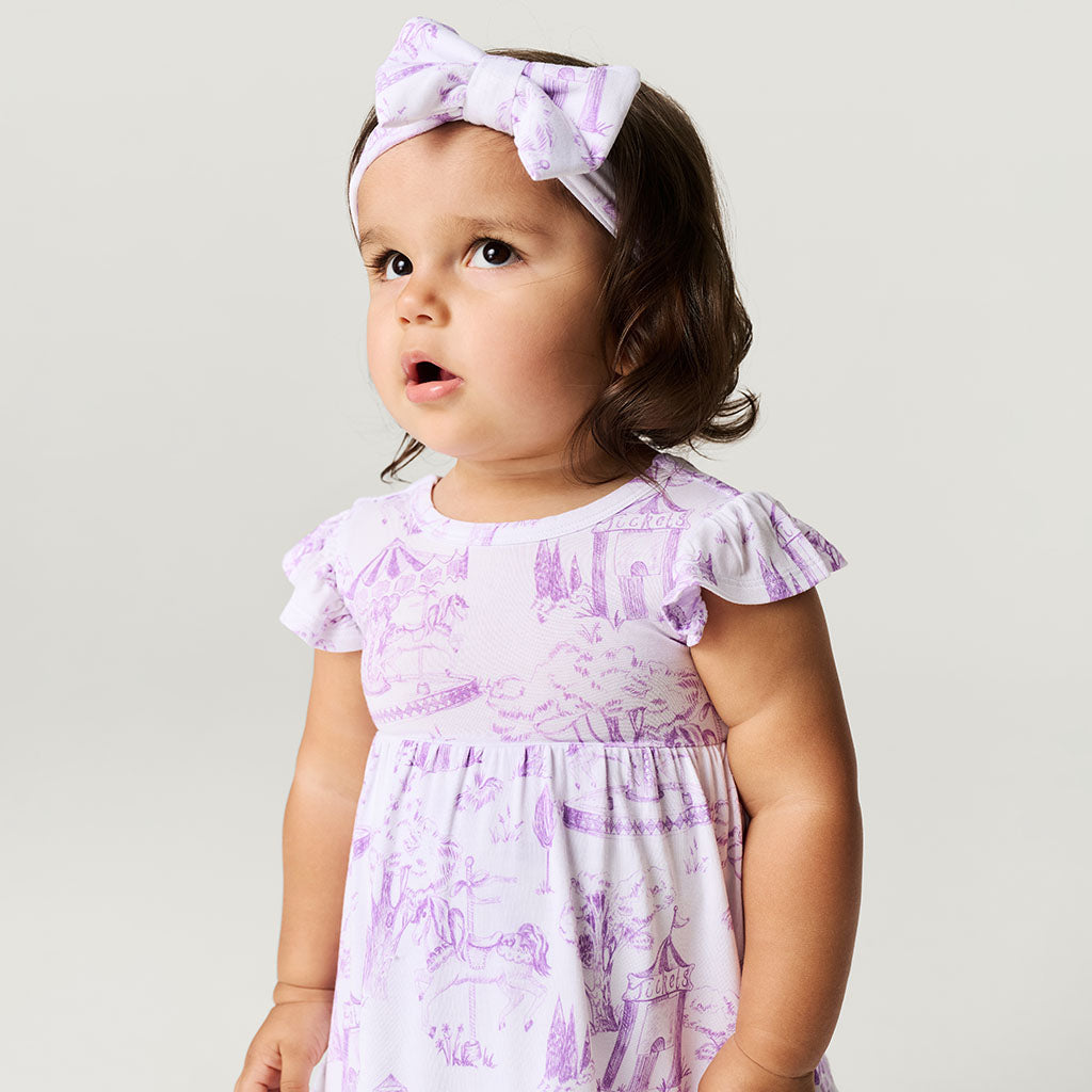 Babette Tie Back Ruffled Bodysuit Dress