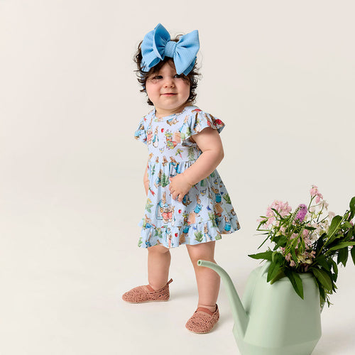 Peter Rabbit™ Tie Back Ruffled Bodysuit Dress