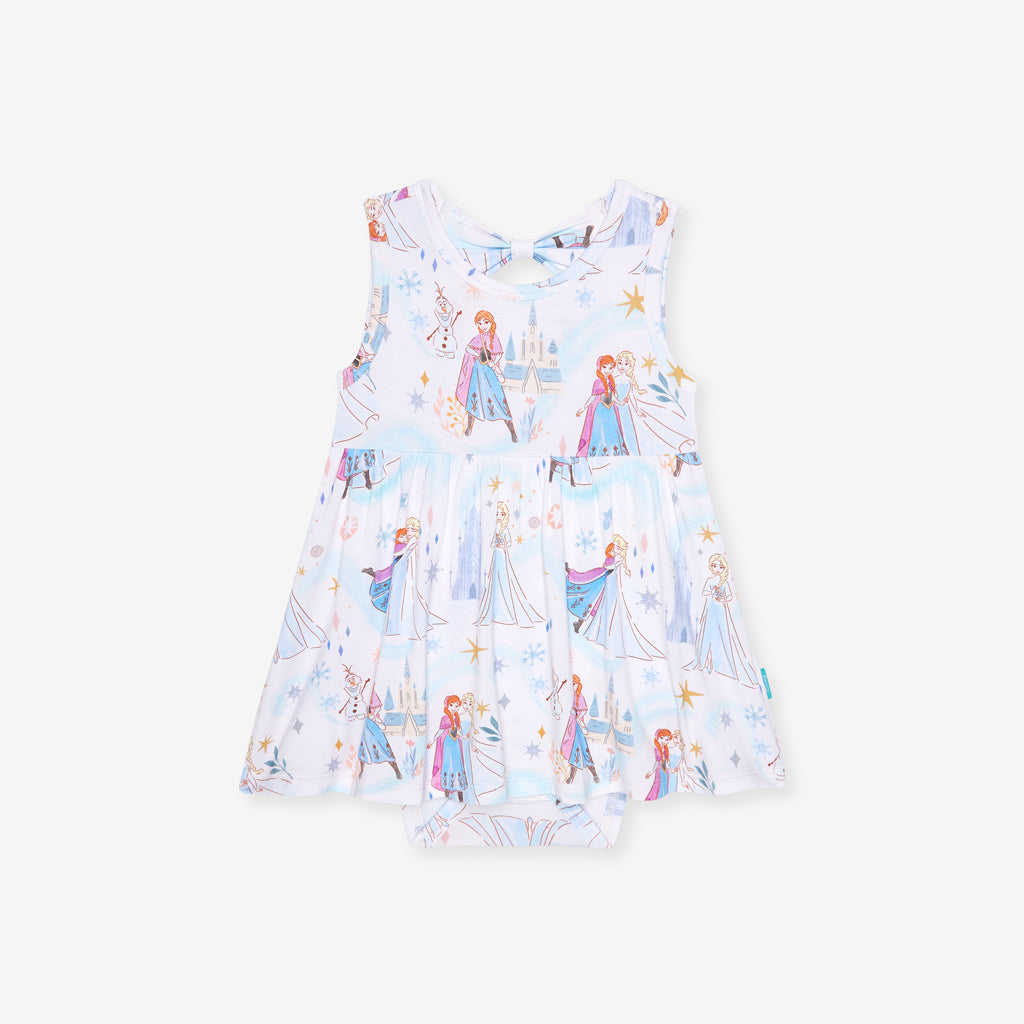 Disney Elsa & Anna Bow Back Bodysuit Dress