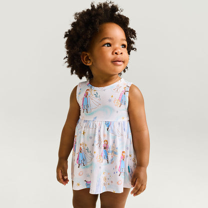Disney Elsa & Anna Bow Back Bodysuit Dress