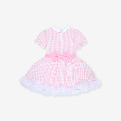 Garden Gingham Pink Petticoat Bodysuit Dress