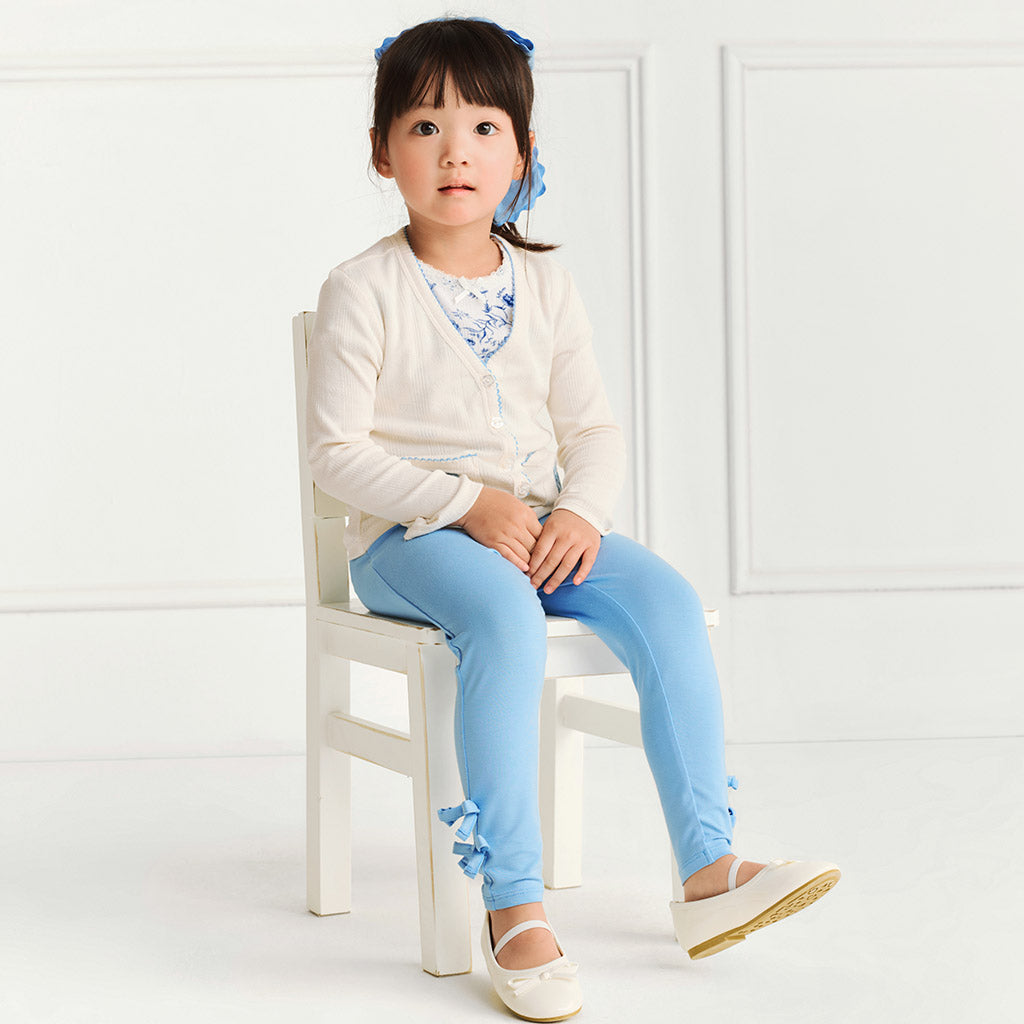 Hattie Blue Bow Leggings