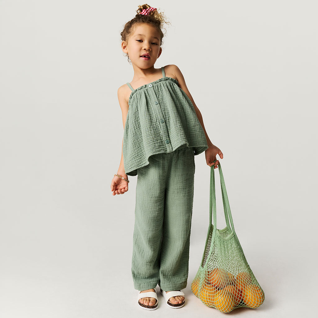 Soft Jade Cotton Crinkle Cami