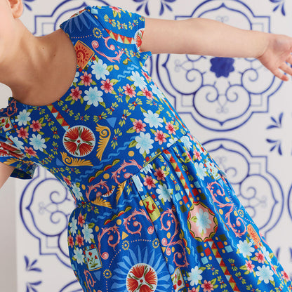 Carretto Tie Back Border Hem Jumpsuit