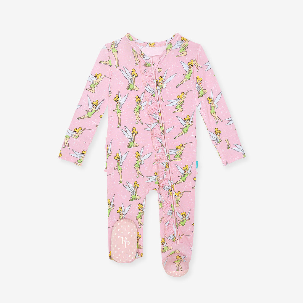 Disney Tinker Bell Footie Ruffled Zippered One Piece