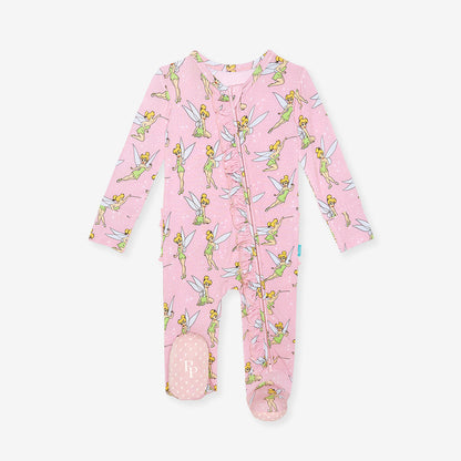 Disney Tinker Bell Footie Ruffled Zippered One Piece
