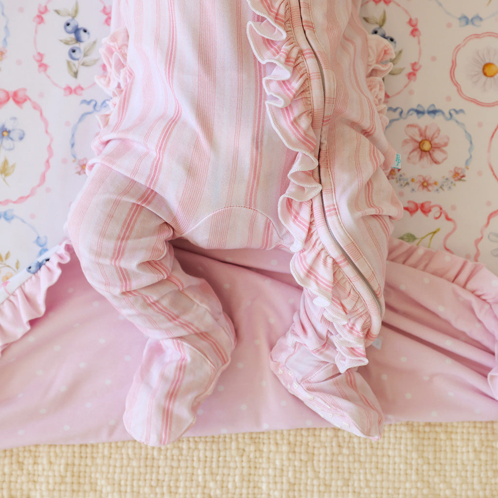 Remi Footie Ruffled Zippered One Piece
