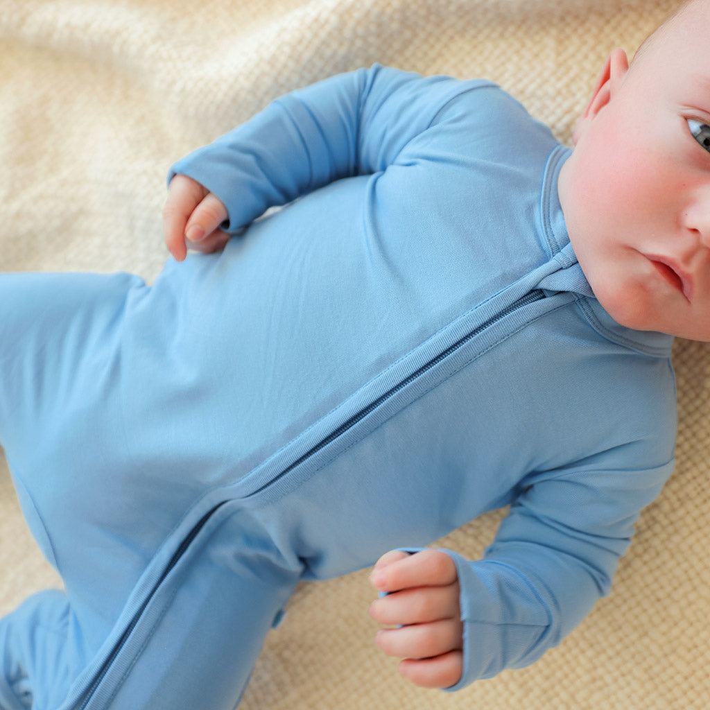 Hattie Blue Footie Zippered One Piece