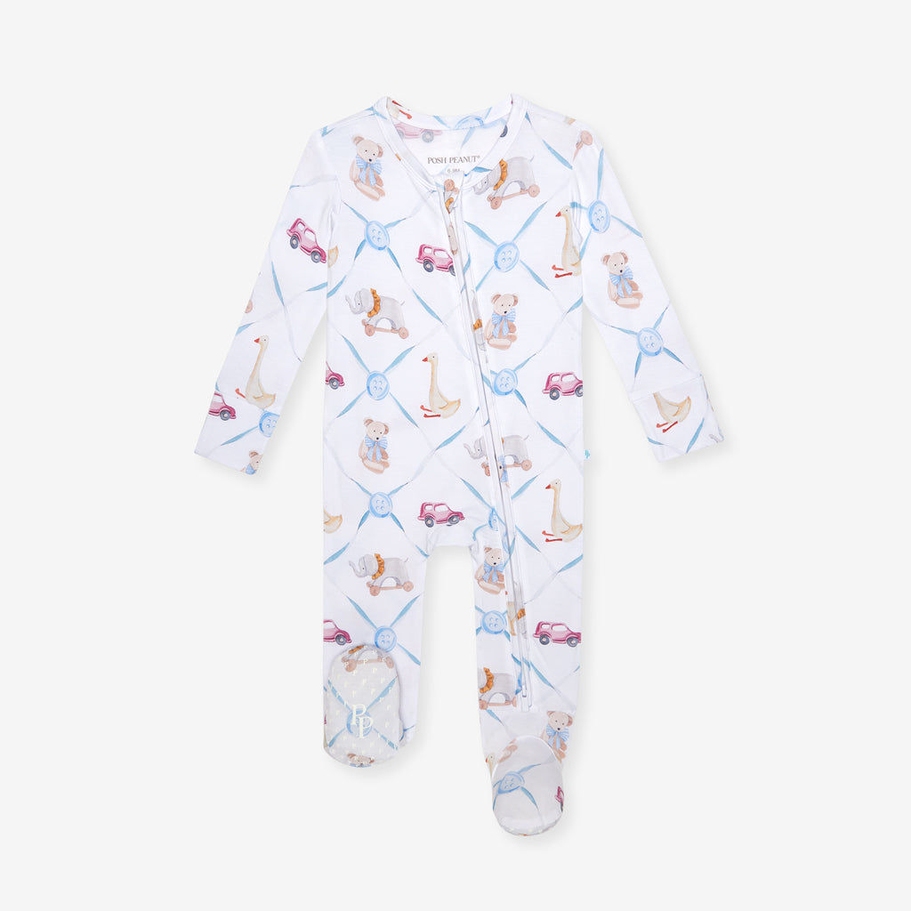 Oxford Footie Zippered One Piece