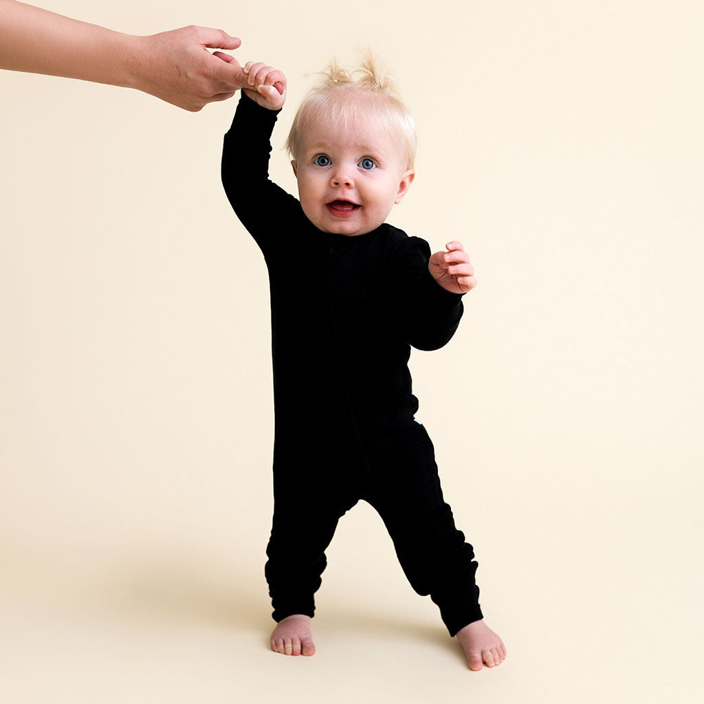 Black Pointelle Convertible One Piece