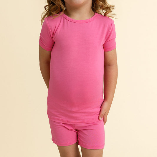 Posh Hot Pink Classic Pajama Short Set