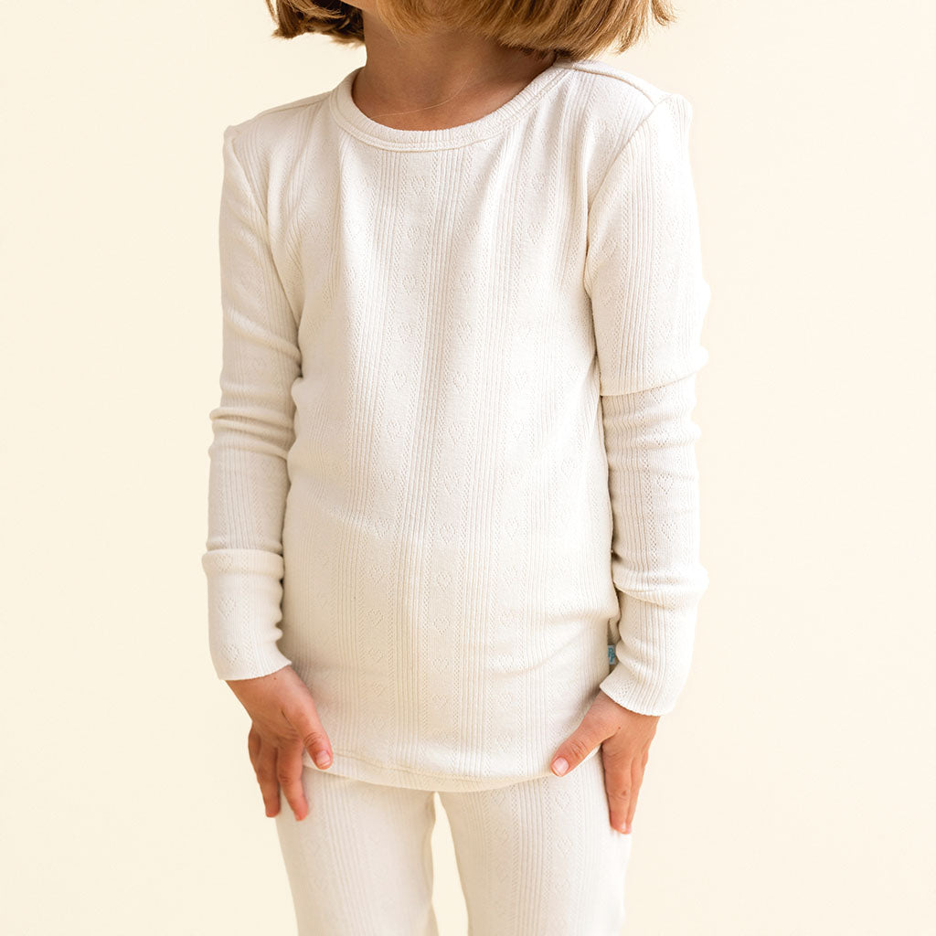 Vanilla Pointelle Pajama Set