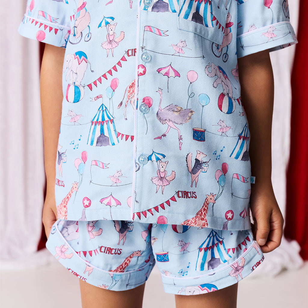 Cirque Royal Twill Pajama Short Set