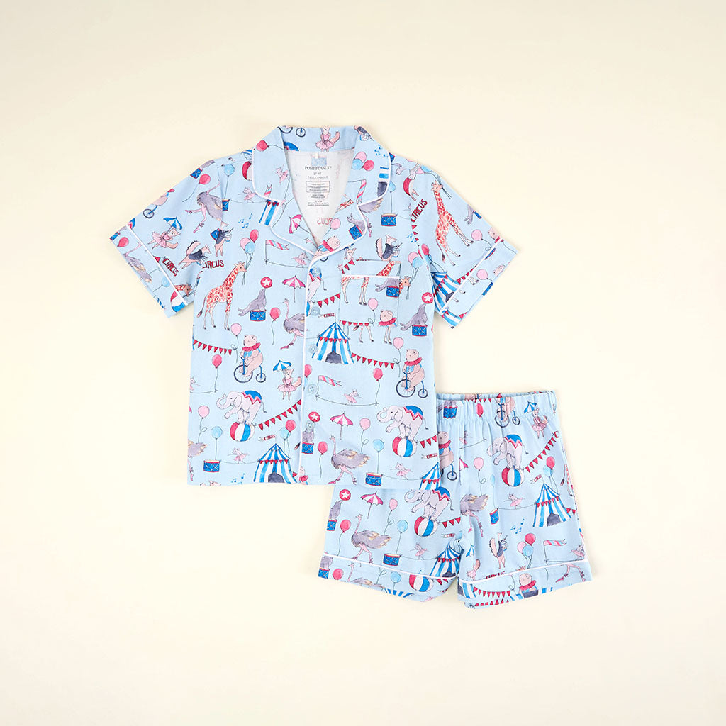Cirque Royal Twill Pajama Short Set