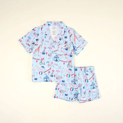 Cirque Royal Twill Pajama Short Set