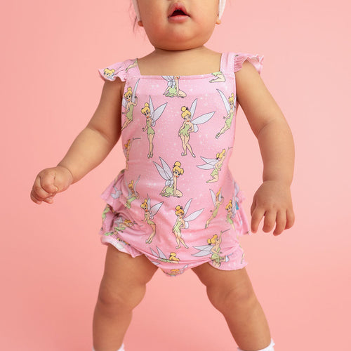 Disney Tinker Bell Ruffled Strap Bubble Romper