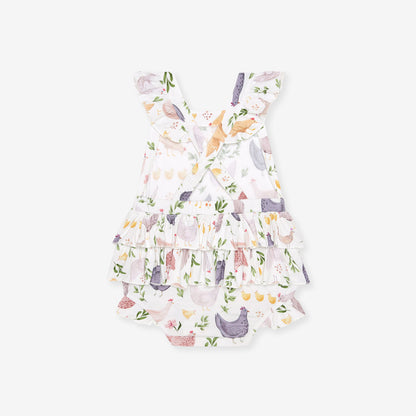 Jo Ruffled Strap Bubble Romper