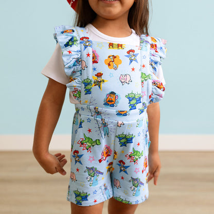 Disney Toy Story Time French Terry Short Overalls