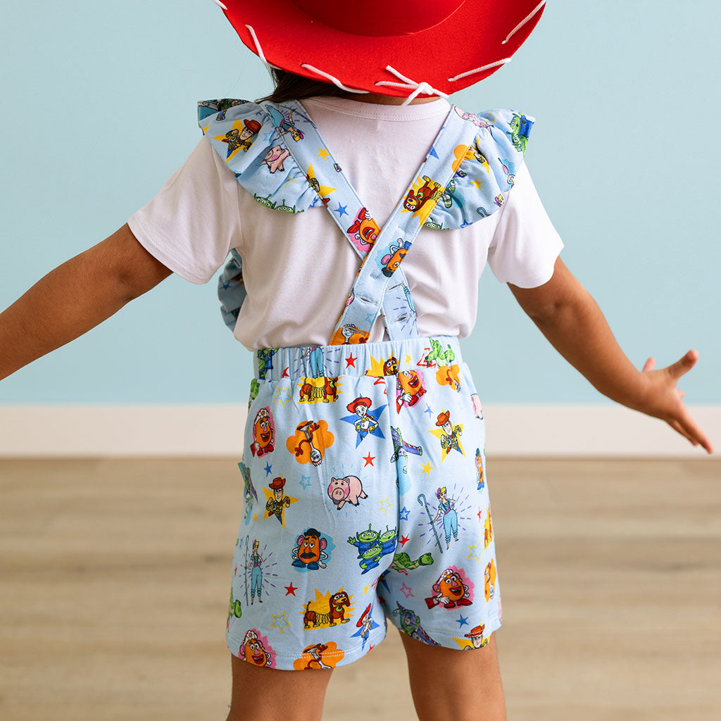 Disney Toy Story Time French Terry Short Overalls